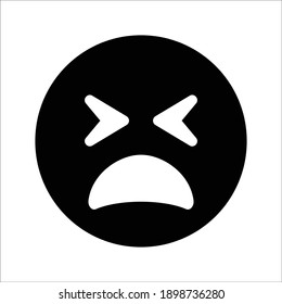 tired face cartoon vector Emoji smile icon symbol