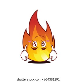 Tired fire character cartoon style vector art Tired fire character cartoon style vector art