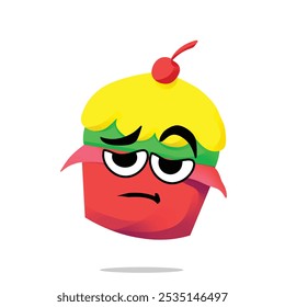 tired firecracker mascot illustrations character design. new year, anniversary birthday and celebration concept. decorations and event themes