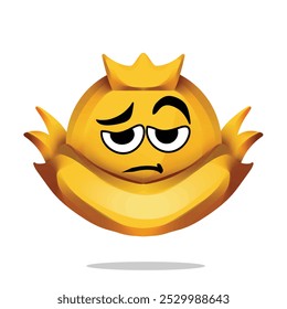 personagem mascote de escudo de ouro cansado. conceito bonito, engraçado e divertido. temas de conquista, recompensa e educação