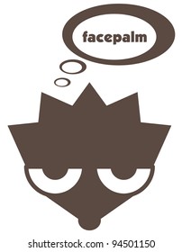 Tired hedgehog with text bubble