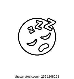 tired icon Flat symbol set outline