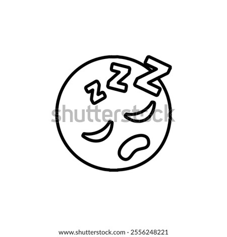 tired icon Flat symbol set outline