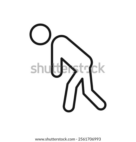 Tired icon Simple thin line flat symbol