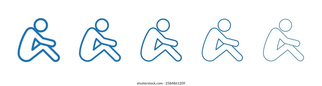 Tired icon Symbol collection thin outline set