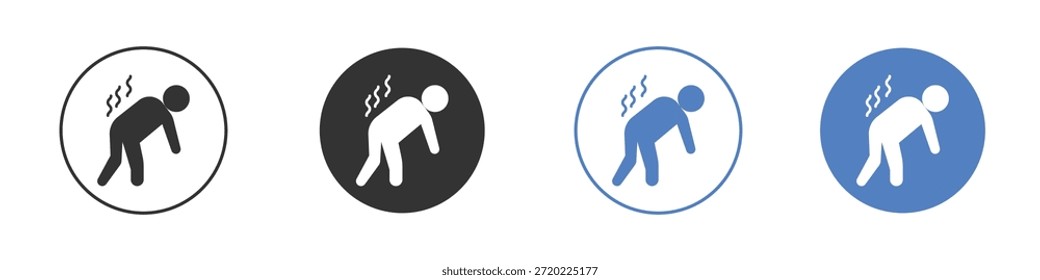 Icono cansado para el Diseño web. pixel Iconos planos perfectos