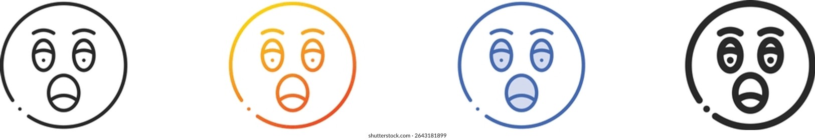 tired icon.Thin Linear, Gradient, Blue Stroke and bold Style Design Isolated On White Background