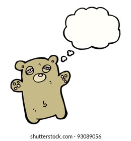 caricatura del pequeño oso cansado