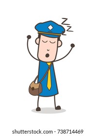 Tired Mailman Sleeping and Snoring
