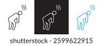 Tired man icon. Vector for app, UI, web. Vector illustration. isolated on white and black background. EPS 10