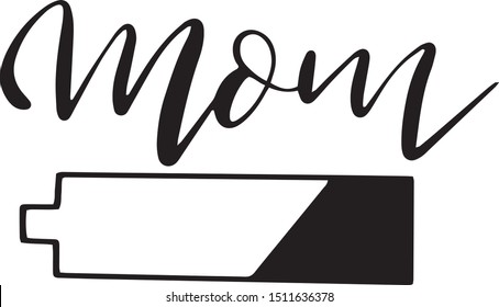 Tired Mom Decoration For T-shirt