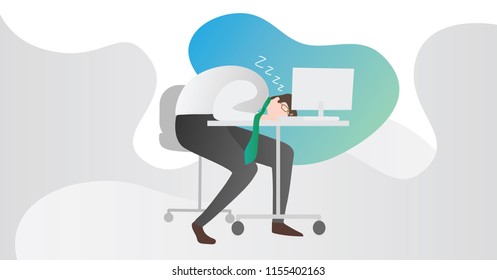 clipart person sleeping at computer