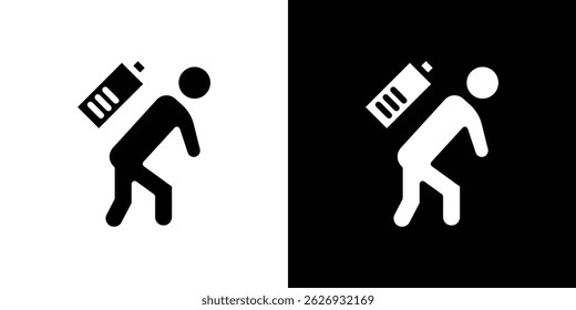 Tired person icon concept, vector illustration