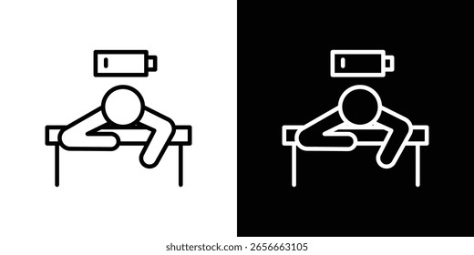 Icono cansado de la persona para el Sitio web, estilo elegante de la Plantilla del diseño del Vector