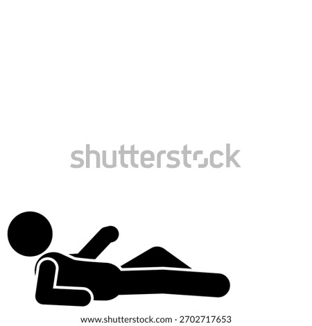 Tired person lying down on floor