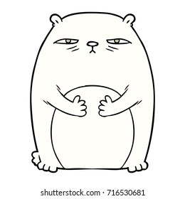 tired polar bear cartoon
