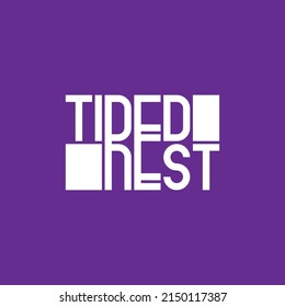 Tired - Rest. A reminder to take breaks from work. Print for office or coworking decoration. The original lettering combining two words.