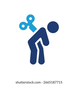 cansado, design de vetor ícone colorido estressado bom para web ou aplicativo móvel
