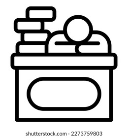 Tired student icon outline vector. Burnout workplace. Mental work