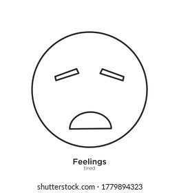 Tired vector illustration lineal color and filled design