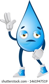 Caída de agua canalizada, ilustración, vector sobre fondo blanco.