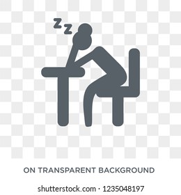 Tired Woman icon. Trendy flat vector Tired Woman icon on transparent background from Ladies collection. 