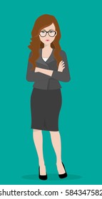 tired worker girl.vector illustrator