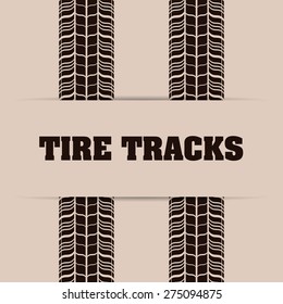 Tires design over beige background, vector illustration.