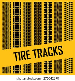 Tires design over yellow background, vector illustration.
