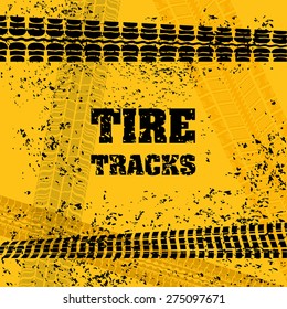 Tires design over yellow background, vector illustration.