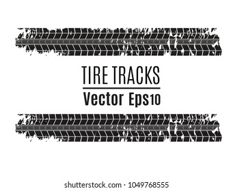 Tires for tires. Dirty Grunge Vector Printed Textured Set.
