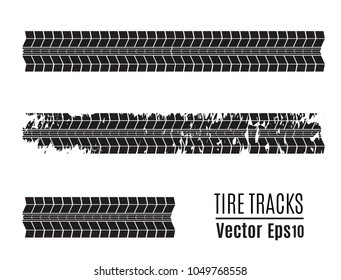 Tires for tires. Dirty Grunge Vector Printed Textured Set.