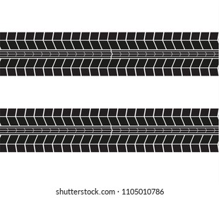 Tires for tires. Dirty Grunge Vector Printed Textured Set.