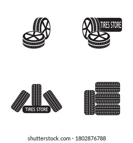Tires icon and symbol vector template illustration