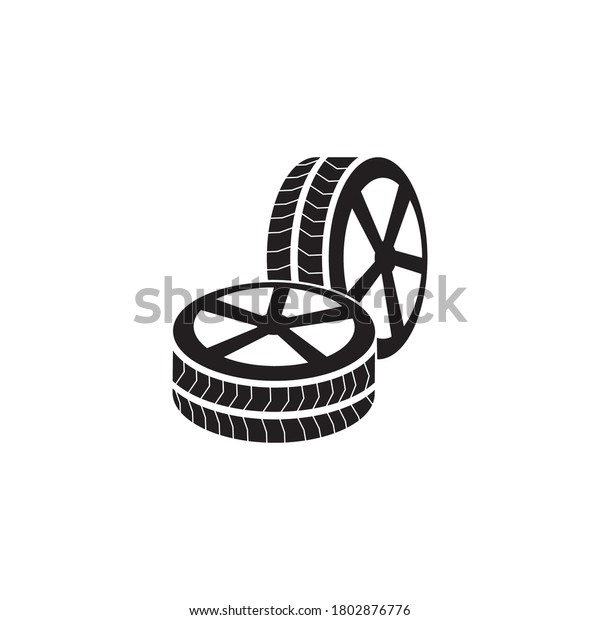 Tires icon\
and symbol vector template\
illustration