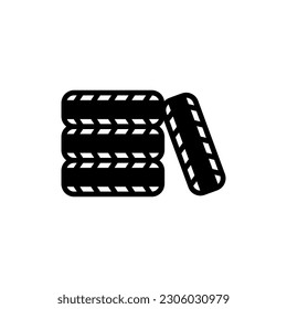 Tires icon in vector. Illustration