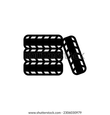 Tires icon in vector. Illustration