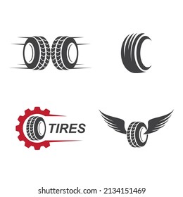 Tires illustration logo vector template