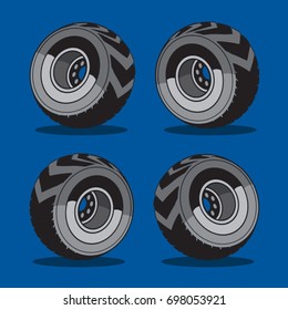 Tires  illustration, tee shirt graphics, vectors