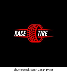 Tires logo design template, silhouette wheel vector