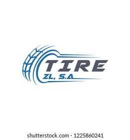 Tires logo design,silhouette wheel vector
