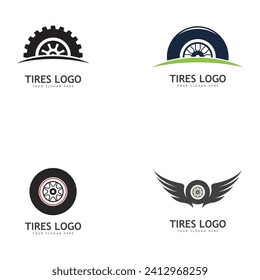 tires logo illustration vector design icon