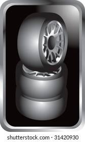 tires on vertical web button