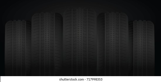 Tires set. vector illustration