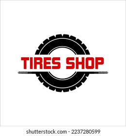 Tires shop logo design template