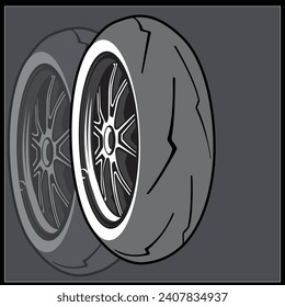 tires spare parts vector design