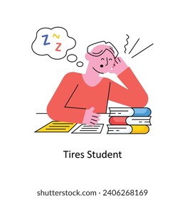 Tires Student vector Filled outline Design illustration. Symbol on White background EPS 10 File 