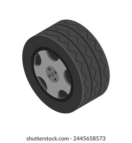 Tires Wheel illustration on white background.