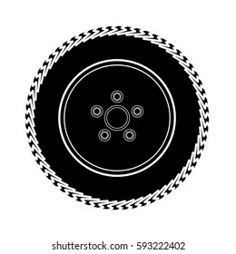 tires and wheels Vector Illustration
