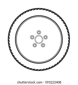 tires and wheels Vector Illustration
